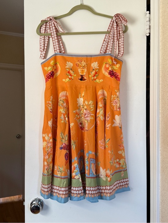 Caroline Constas Dresses & Skirts - NWT Caroline Constas Linen Blend Fruit and Floral Print Mini Dress | size medium